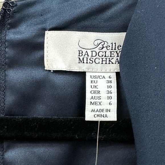 Belle by Badgley Mischka Colorblock Sheath Dress Size 6 - Picture 4 of 7